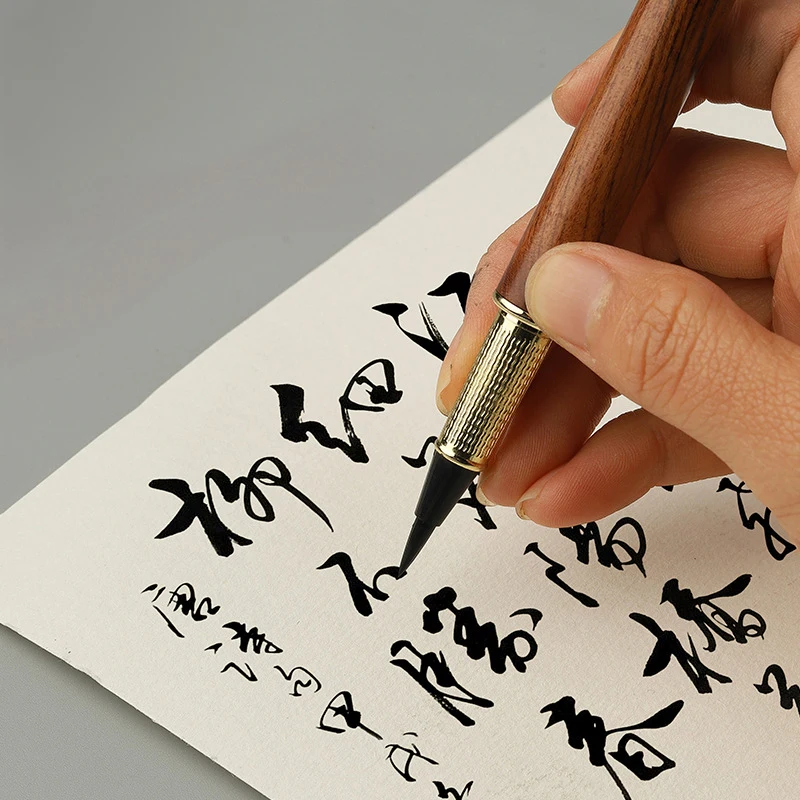Calligraphy Brush Metal Frosted Fountain Pen style Signature Business Office School Supplies