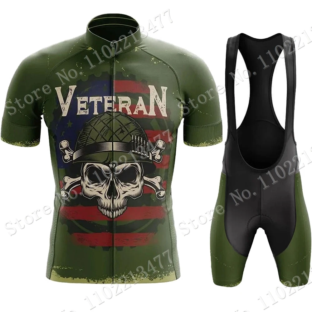 Cycling Jersey Set Skull Team Bike Shirts USA Suit Bicycle bib Shorts MTB Maillot Cyclisme