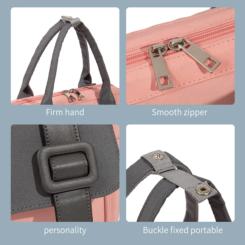 LEQUEEN Baby Diaper Bag High-Capacity Handheld One Shoulder Oblique Cross Mommy Bag Outgoing Convenient Multifunctional Backpack 5