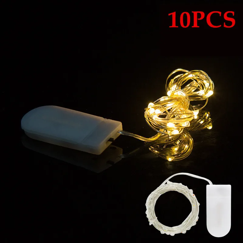 

DIY Wedding Party Light LED Copper Wire String Lights CR2032 10pcs Garland Home Christmas Light Fairy Light Outdoor Holiday Lamp