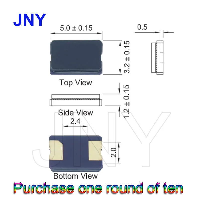 10 PCS SMD5032 SMD Two Leg 13.568MHz Passive Crystals Hot Selling High Precision Ceramic Surface mounted Oscillators Original