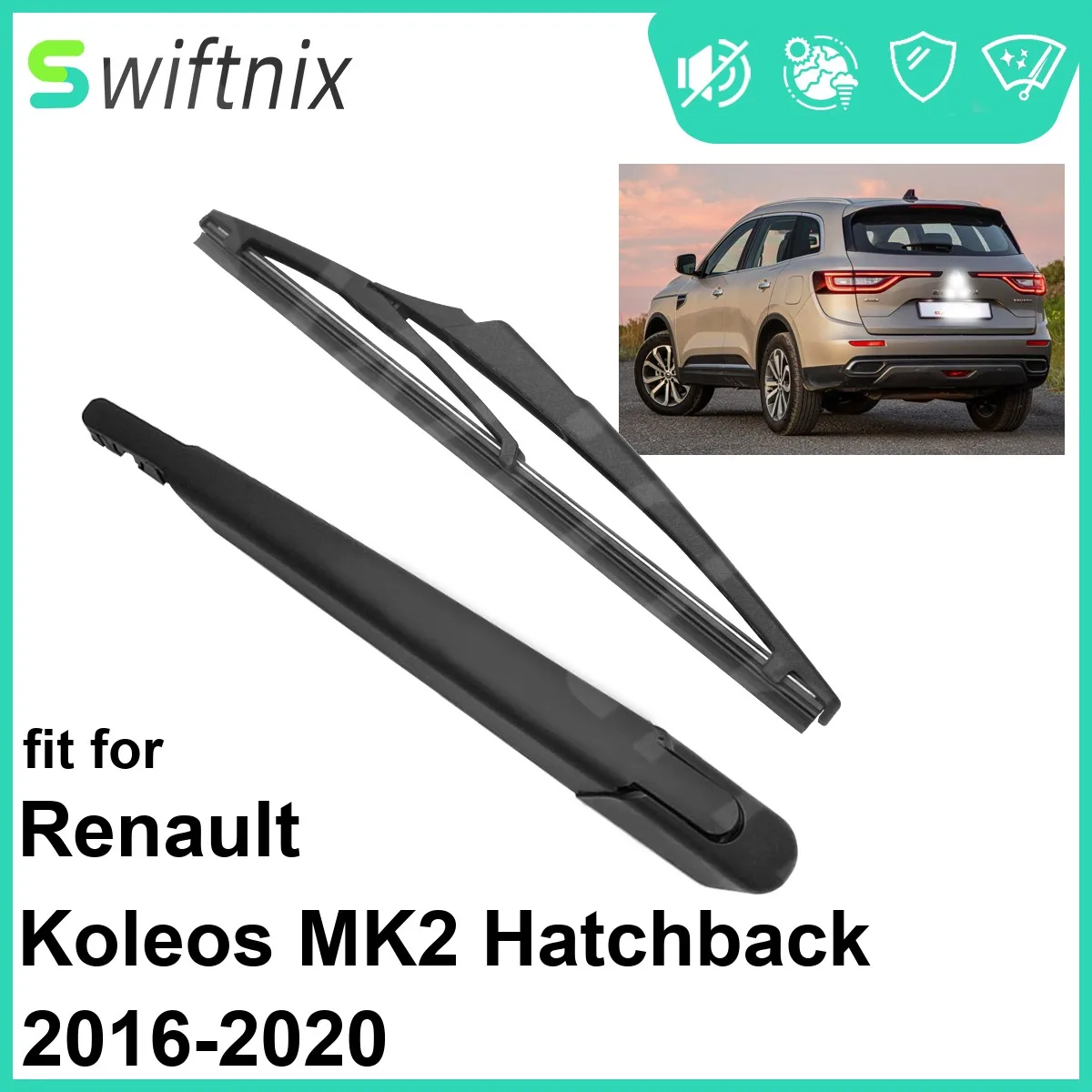 

Щетка заднего стеклоочистителя автомобиля Arm набор 2 шт. для Renault Koleos MK2 хэтчбека 2016-2020 ветровое стекло задняя дверь 2016 2017 2018 2019 2020
