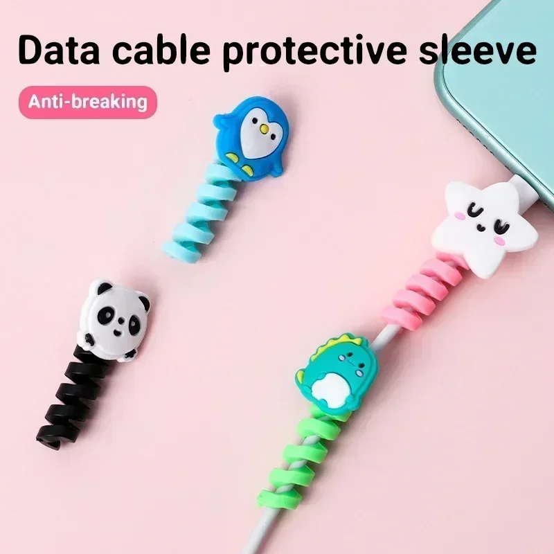 

Cartoon Charger Data Cable Protective Cover Cover Earphone Protective Protective Cable Covering Line Cable Covering Line New