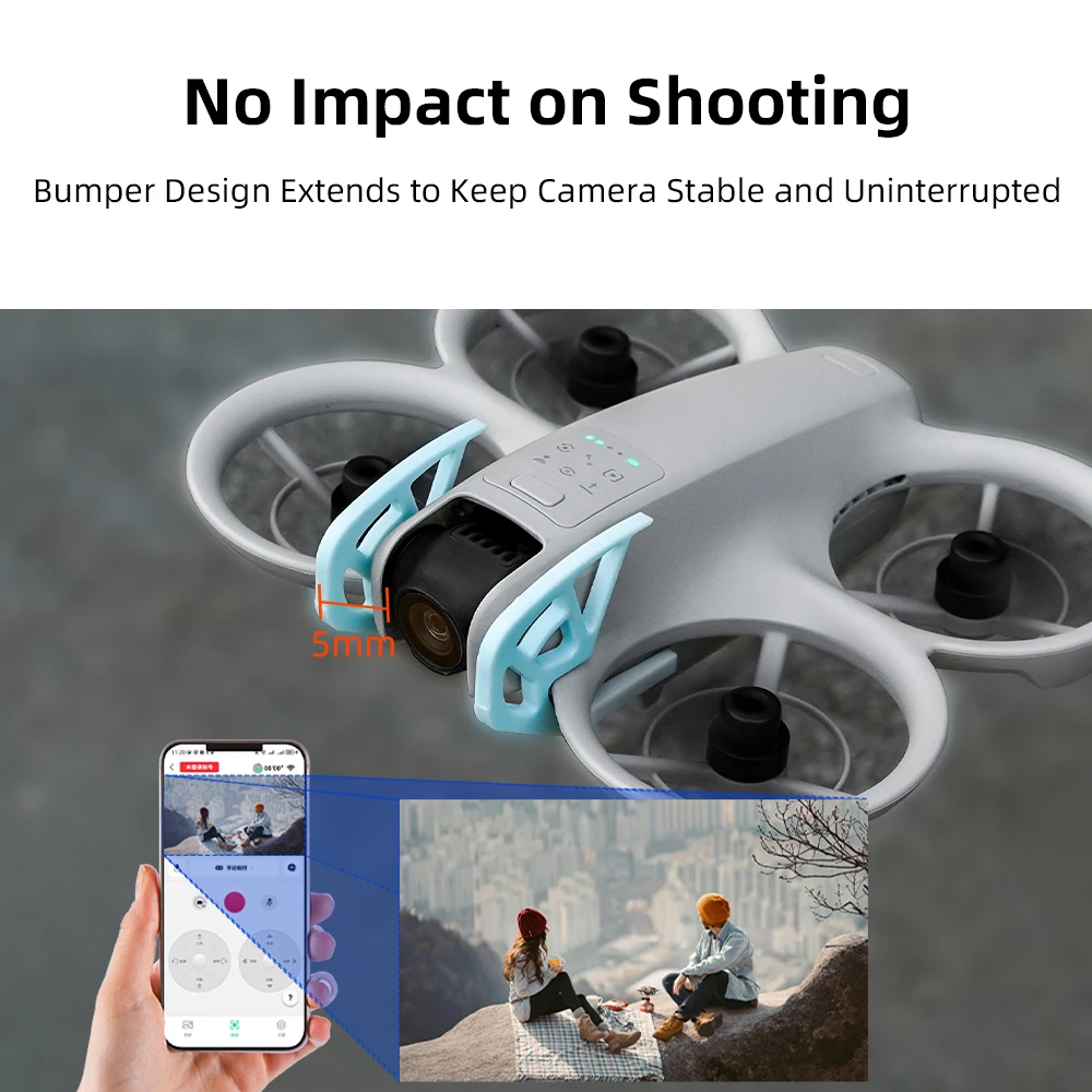 Pare-chocs de protection pour drone DJI Mini 3 Pro - Gris clair