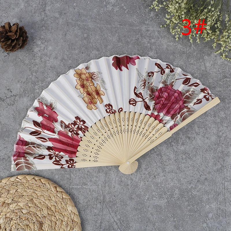 Description Picture 4 of item1PC Original Wooden Hand Flower Bamboo Pocket Fan Decoracion Fiestas Chinese Japanese Folding For Home Decor