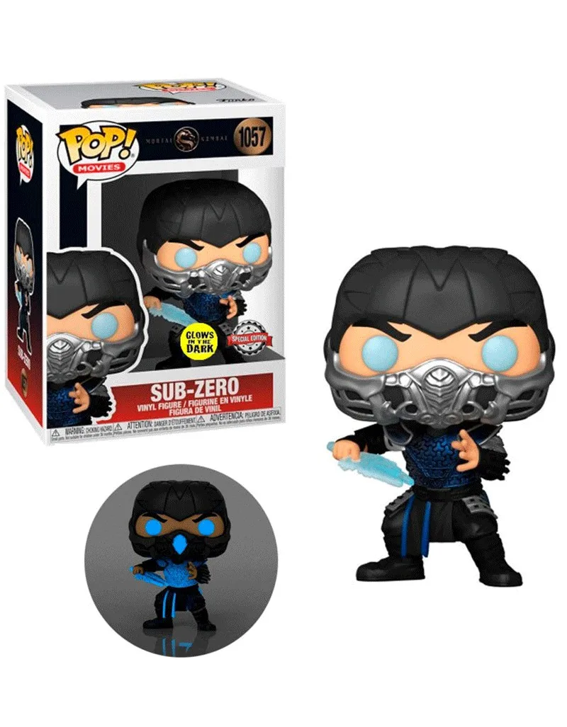 Funko Pop Mortal Kombat Sub Zero Glows Special Edition 1057 Action Figures Aliexpress