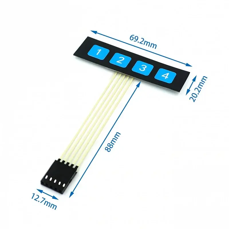 New 4 12 16 20 Key 4*4 Membrane Switch Keypad 1x4 3x4 4x4 4*5 Matrix Array Matrix keyboard for arduino smart car image 2