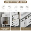 36 Inch White Modern Bathroom Sink with Sink, Storage Cabinet with 3 Drawers, Independent Bathroom Sink 4