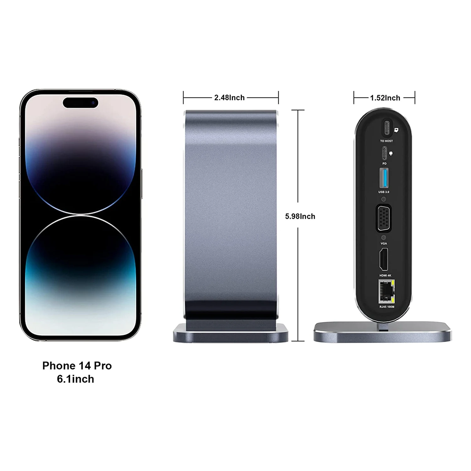 A10I 12-in-1 USB C 도킹 스테이션 USB C 허브 도크 노트북 디스플..