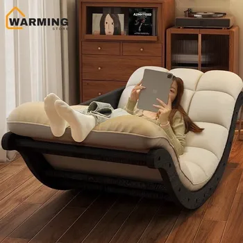 Warming Banana Rocking Chair Simple Lazy Solid Wood Single Sofa 1