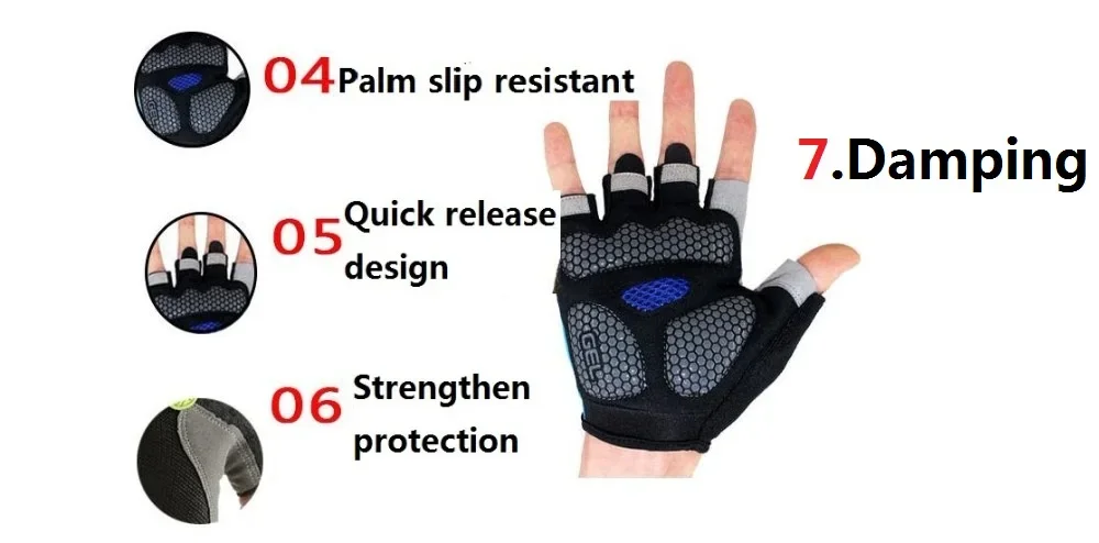 Противоскользящие дышащие перчатки с открытыми пальцами | AliExpress