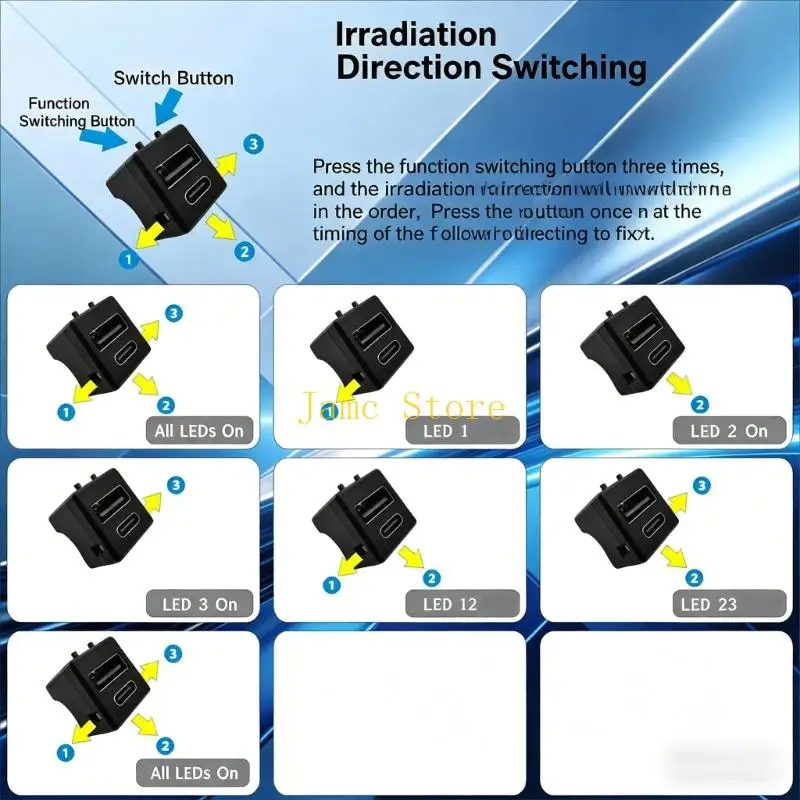 LX0B 최고의 공간 활용을 위한 다중 톤 USB 조명 장치 직각 벤드