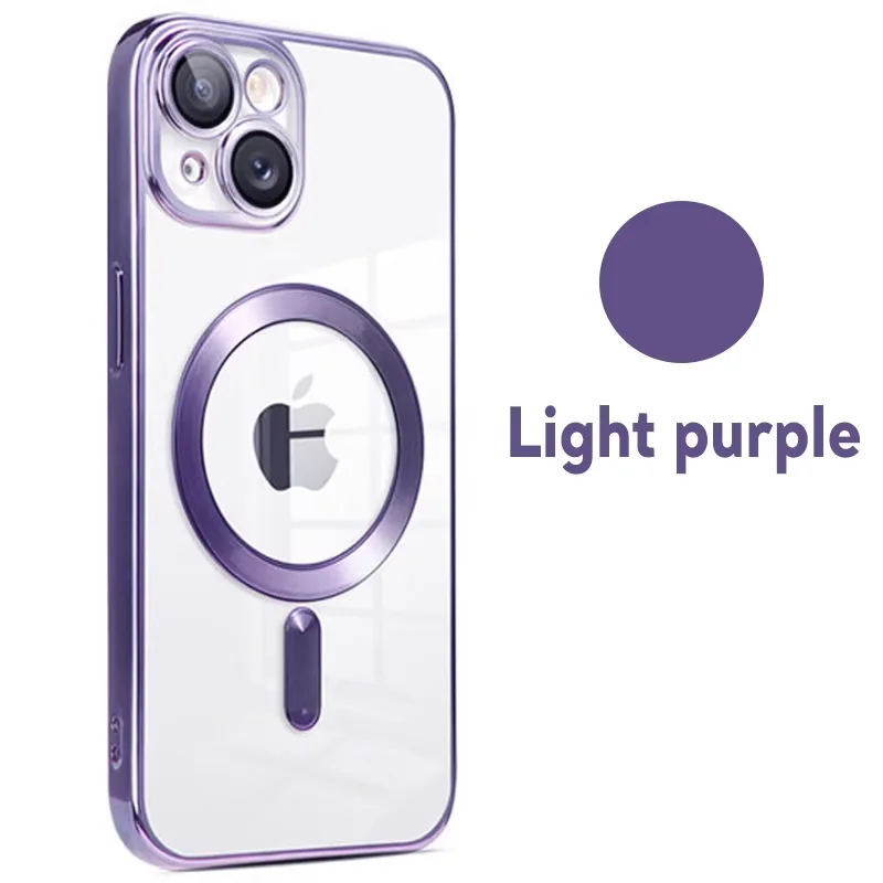 Luxury Wireless Magnetic Cover with Plated Clear Lens Protector
