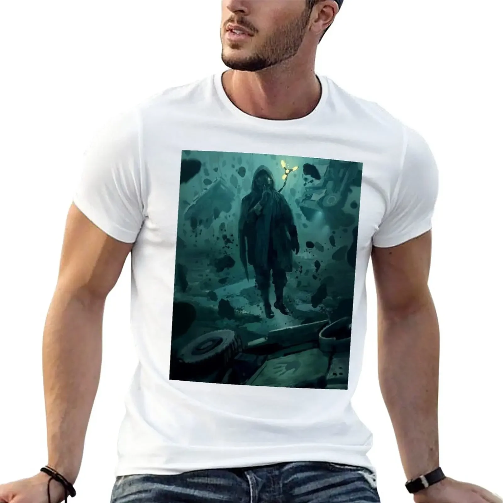 T-Shirt Death Stranding Camicie Magliette Grafiche T-Shirt In Cotone Da Uomo Con Grafica Nera