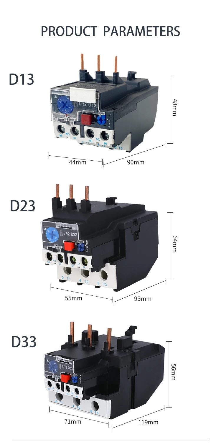 proteção do motor elétrico LR2-D13 d33 JR28-25