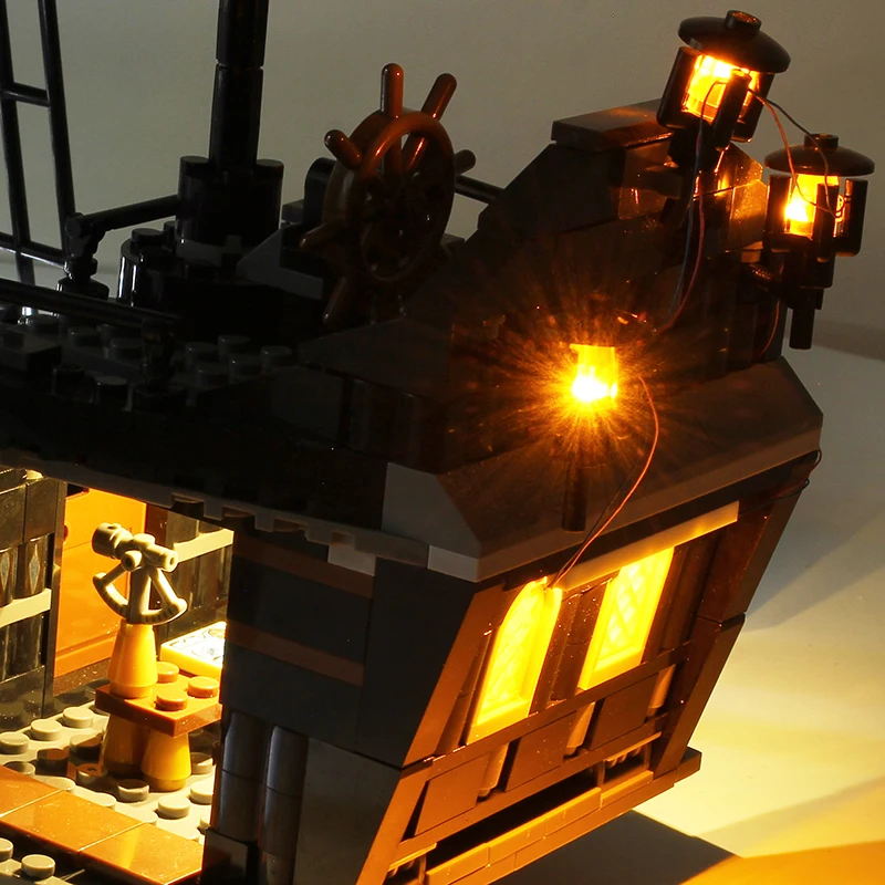 4184 블랙 펄용 Led 라이트 키트 캐리비안 선박 빌딩 블록 조명 세트의 해적(LED 조명만, 블록 키트 없음)