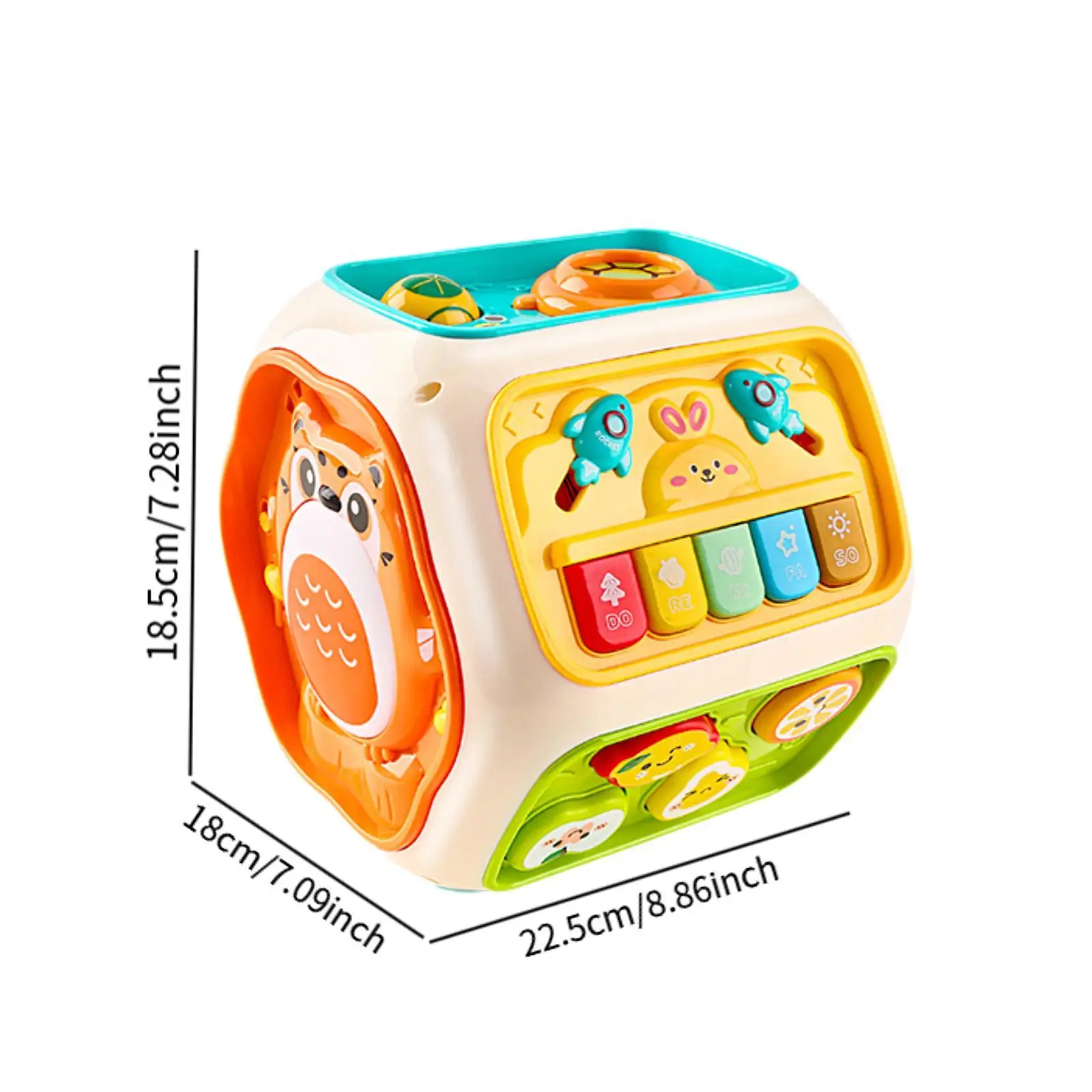 Children's Hand Beat Drum Set with Lights and Sounds Activity Center for 1 2 3 4 Year Old Kids Preschool Toddlers Birthday Gifts