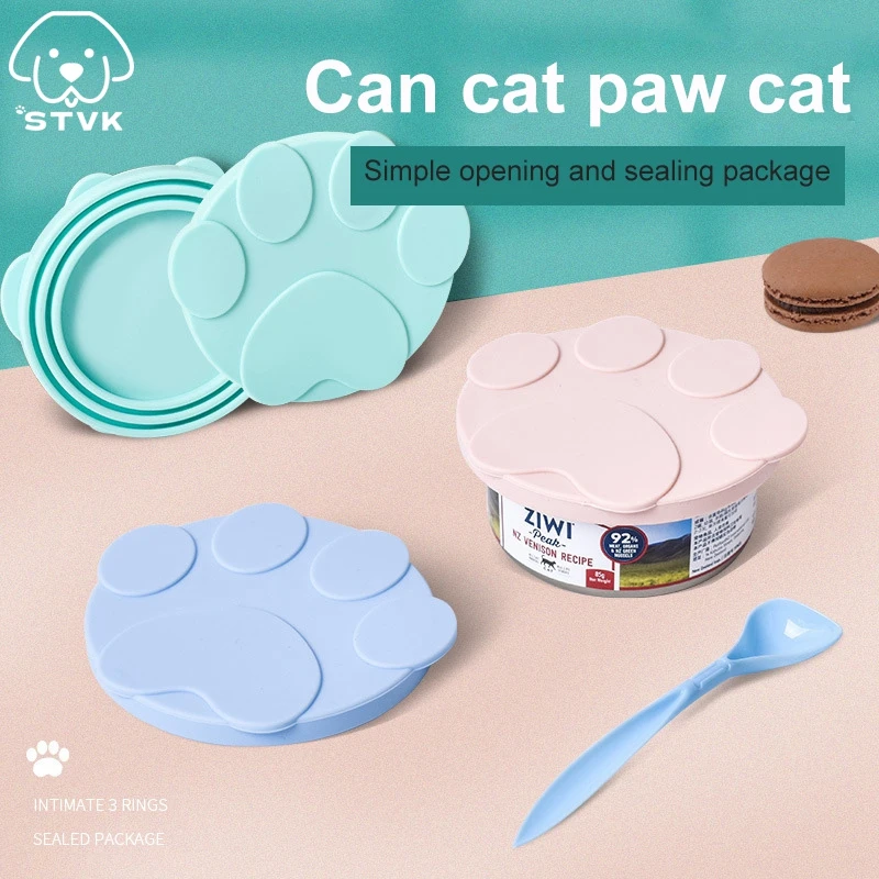 

1pcs Portable Silicone Dog Cat Canned Lid Food Sealer Pet Food Cover Storage Fresh-keeping Lids Bowl Dog Accessories Supplies