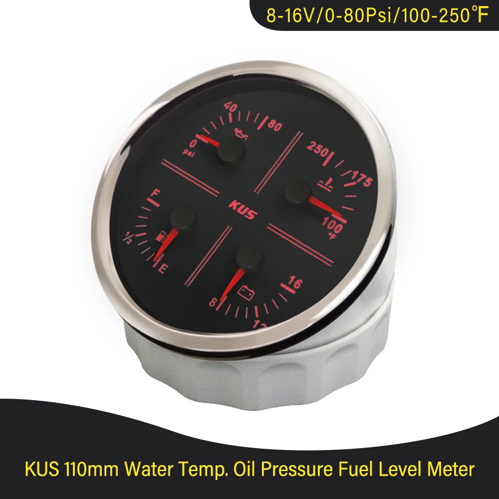 KUSUniversalMultifunctionalGaugeTachometerFuelLevel12VVoltmeter