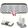 Kitchen Faucet Splash Pad Silicone Sink Faucet Splash Guard Mat Sponge Drain Rack Countertop Soap Tray For Bath Kitchen Gadgets