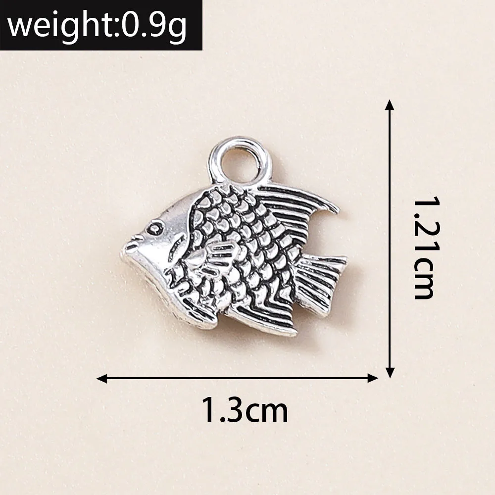 Leslie 10 Stück 32 x 18 mm große Hai-Anhänger aus Legierung für DIY-Schmuckherstellung, Zubehör, handgefertigte Armbänder, Halsketten, Anhänger – Detail 26