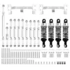 1 Set Metal Chassis Link Rod Tie Rod Mounting Bracket Shock Absorber Kit For MN D90 MN99S WPL C14 C24 RC Car Upgrade Parts 5