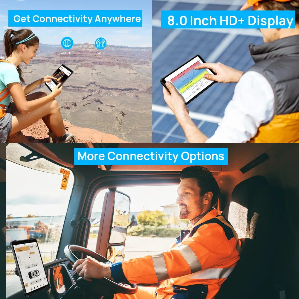 Ulefone Armor Pad Rugged Tablet 4GB RAM 64GB ROM 7650mAh 8.0'' HD+ Display 4G Android 12 Tablet Phone IP68/IP69K 13MP Camera 5