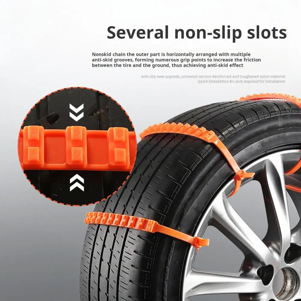 10/20/30/40Pcs Car Tire Snow Chains Winter Tire Wheels Chain Reusable Anti-Slip Versatile Snow Chains for Versatile