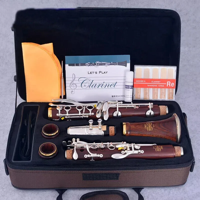 

Red Wood Clarinet Rosewood Bb Gold-plated 17 Keys Sib Klarnet M19