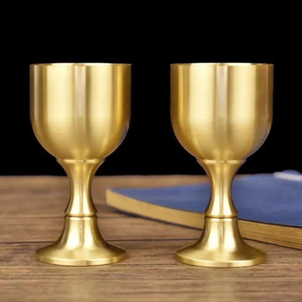 

Не выцветает Кубок Изысканная износостойкая резная латунная чашка ручная полировка фотоорнамент домашний декор