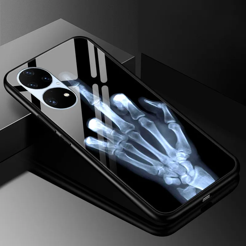 Luxury Tempered Glass Phone Case with Hard Back Bumper