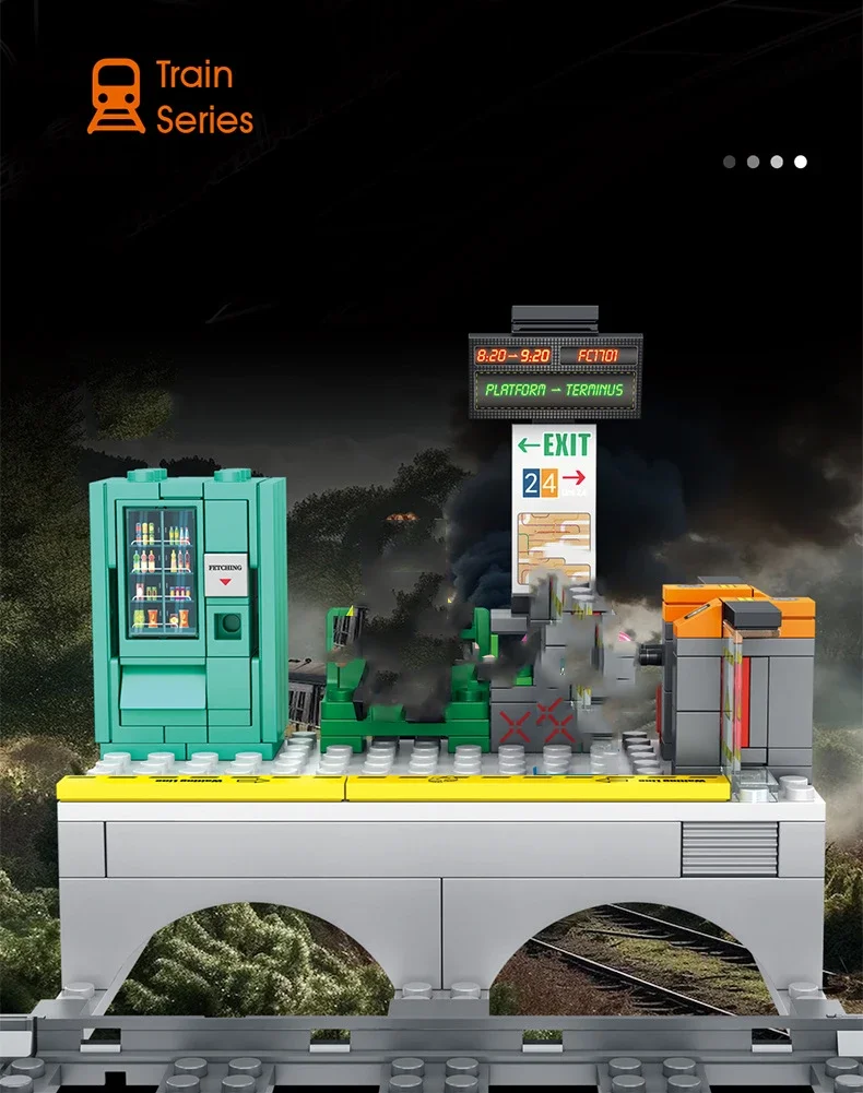 Elektrische U-Bahn Zug Stadt Auto Metro Straßenbahn Wiederaufladbare Lithium-Batterie Motor Bausteine Technische Spielzeug Für Kinder Geschenke – Detail 3