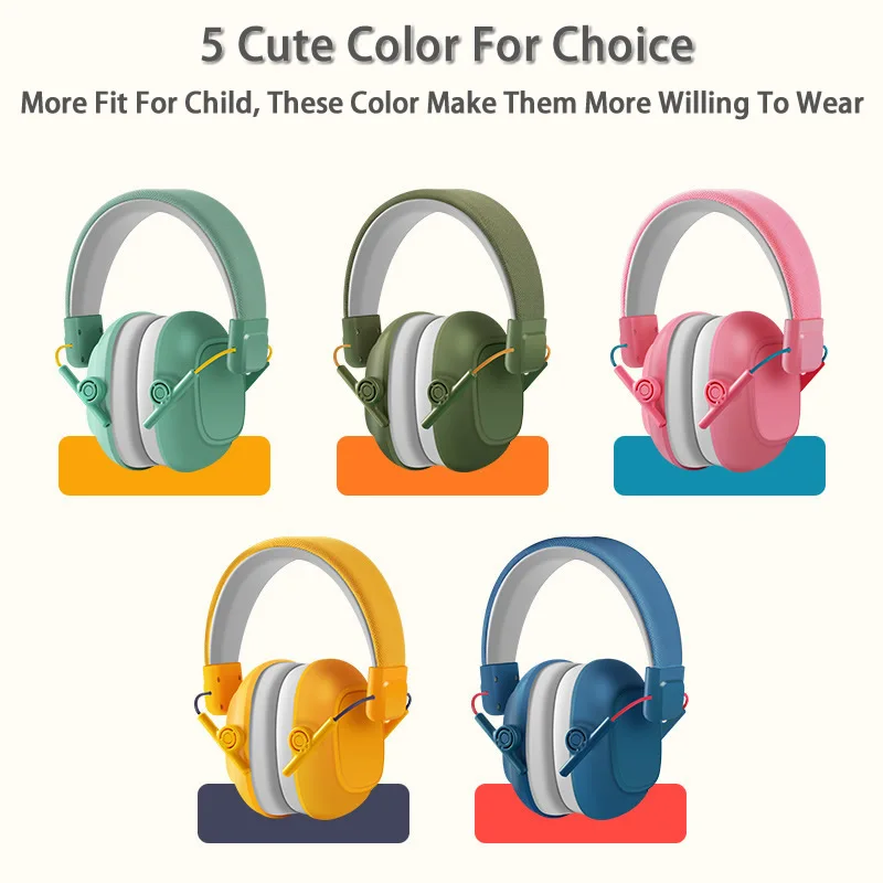 Foldable Children Anti-Noise Head Earmuffs Hearing Protection Ear Protector For Study Sleep Play Drum Noise Reduction Cancelling images - 6