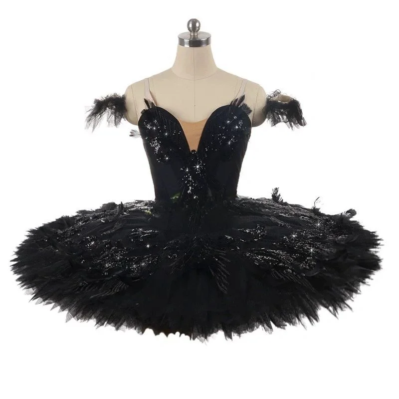 

Black Swan ballet dress tutu Feather International Competition daytime Goose Lake costume Blue bird custom