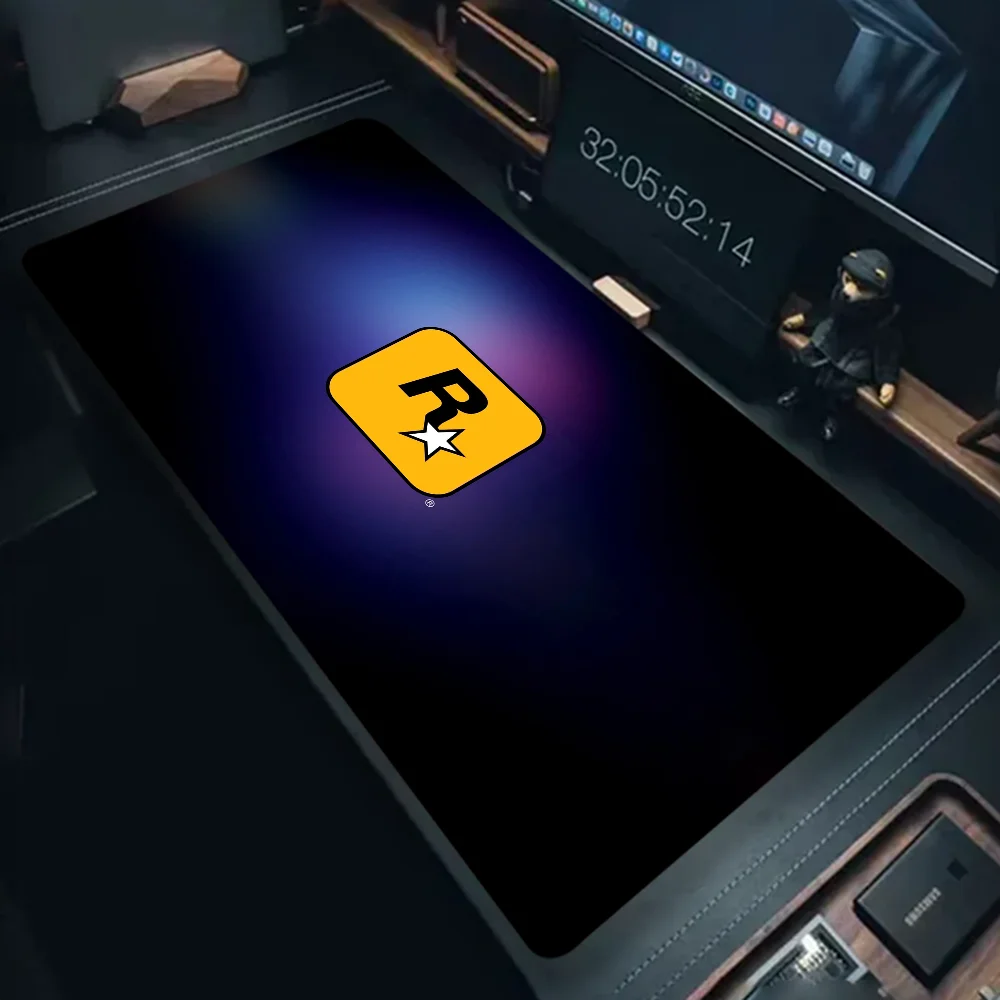 Rockstar Games Letter R Rubber XXL Keyboard Mat Table Mat Students Gamer Desktop Mousepad Gaming Mouse Pad 3