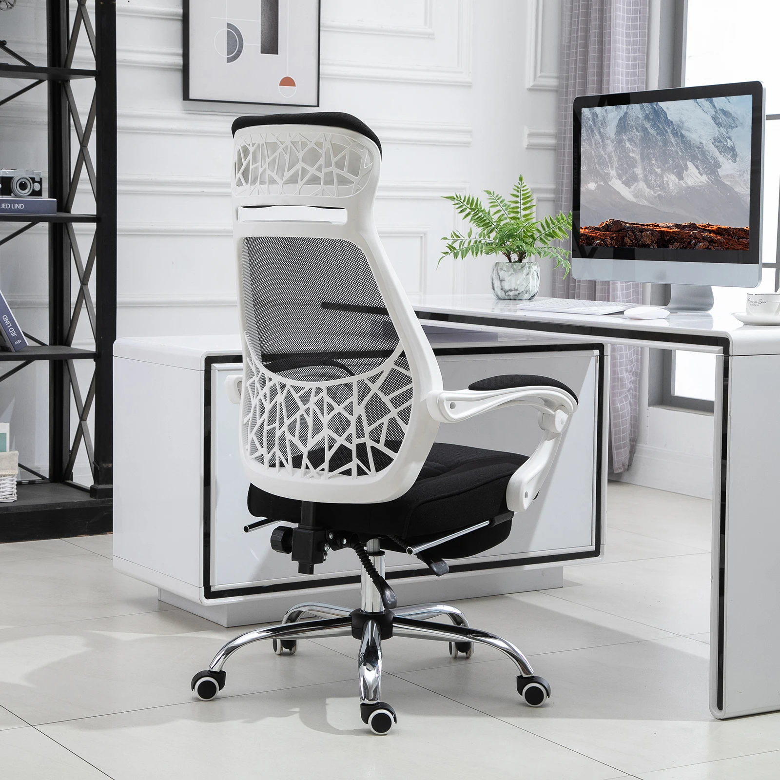 Ergonomic Designed Office Working Desk Chair W/ Back Angle Adjustment 6
