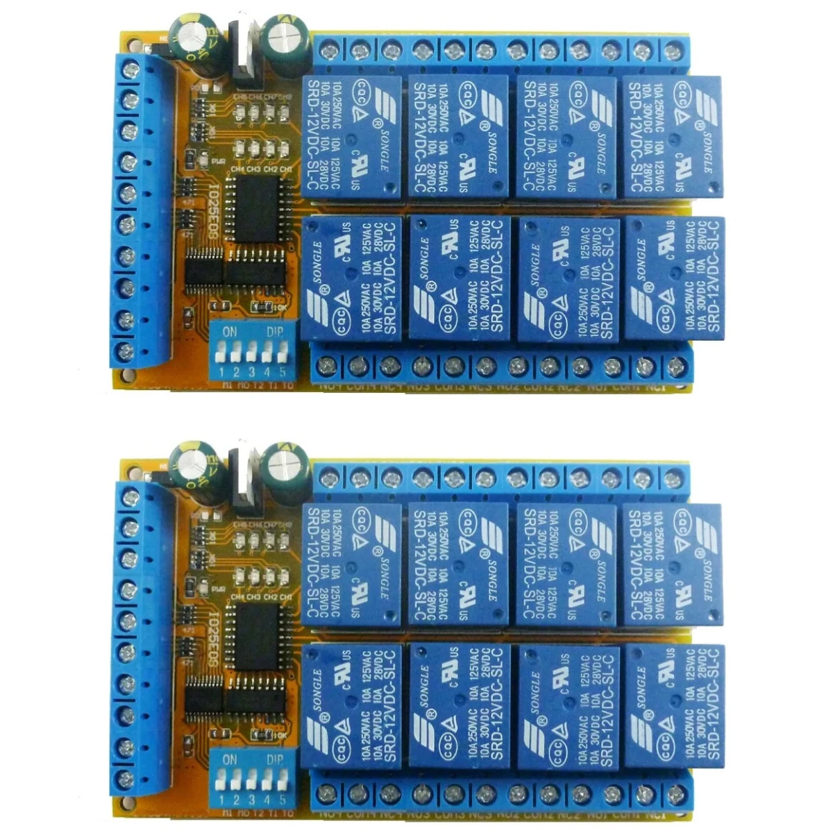 

2X DC 5V 12V 24V 8 Channels Multifunction Power Conditioner/Sequencer Switch Interlock Latch Self-locking Momentary Relay Module