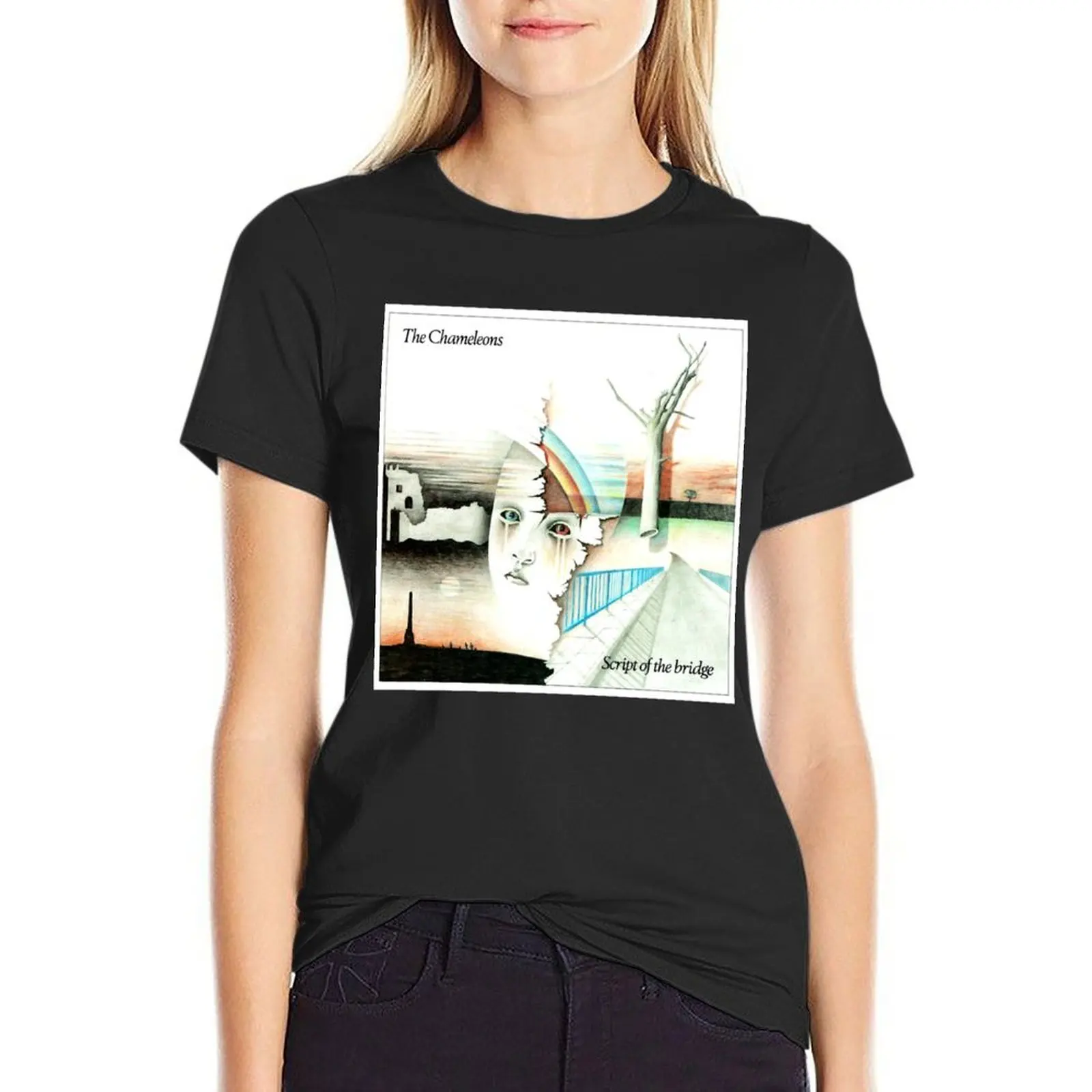 

Value The Chameleons Script Of The Bridge Dont Fall Up The Down Escalator T-shirt summer top tees summer clothes for Women