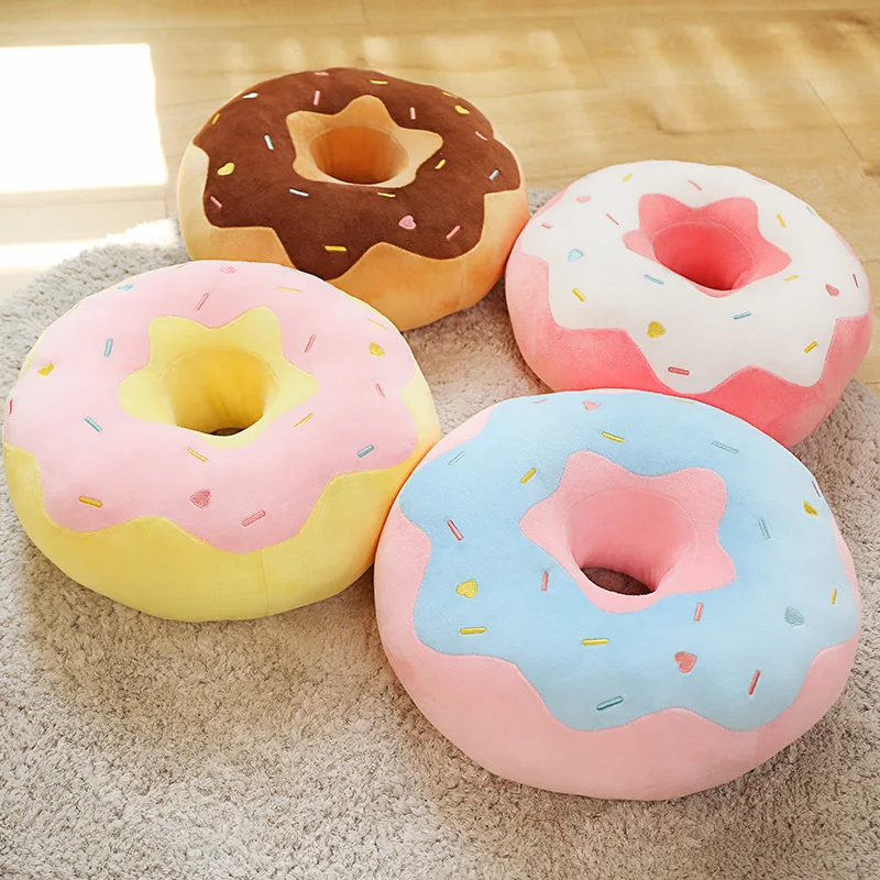 38/58cm New Donut Plush Pillow Like Real Fantastic Ring Shaped