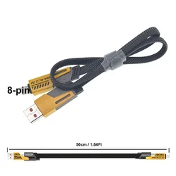 Compact 4-in-1 PD 65W Multi USB Data Cable Keychain with Fast Charging (4 in 1 PD65w (50cm))