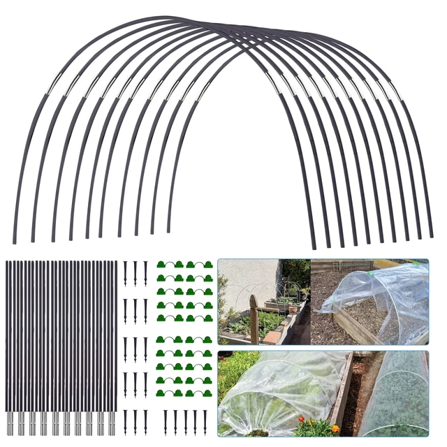 Lot de 12 cerceaux de serre, support de serre portable en tissu