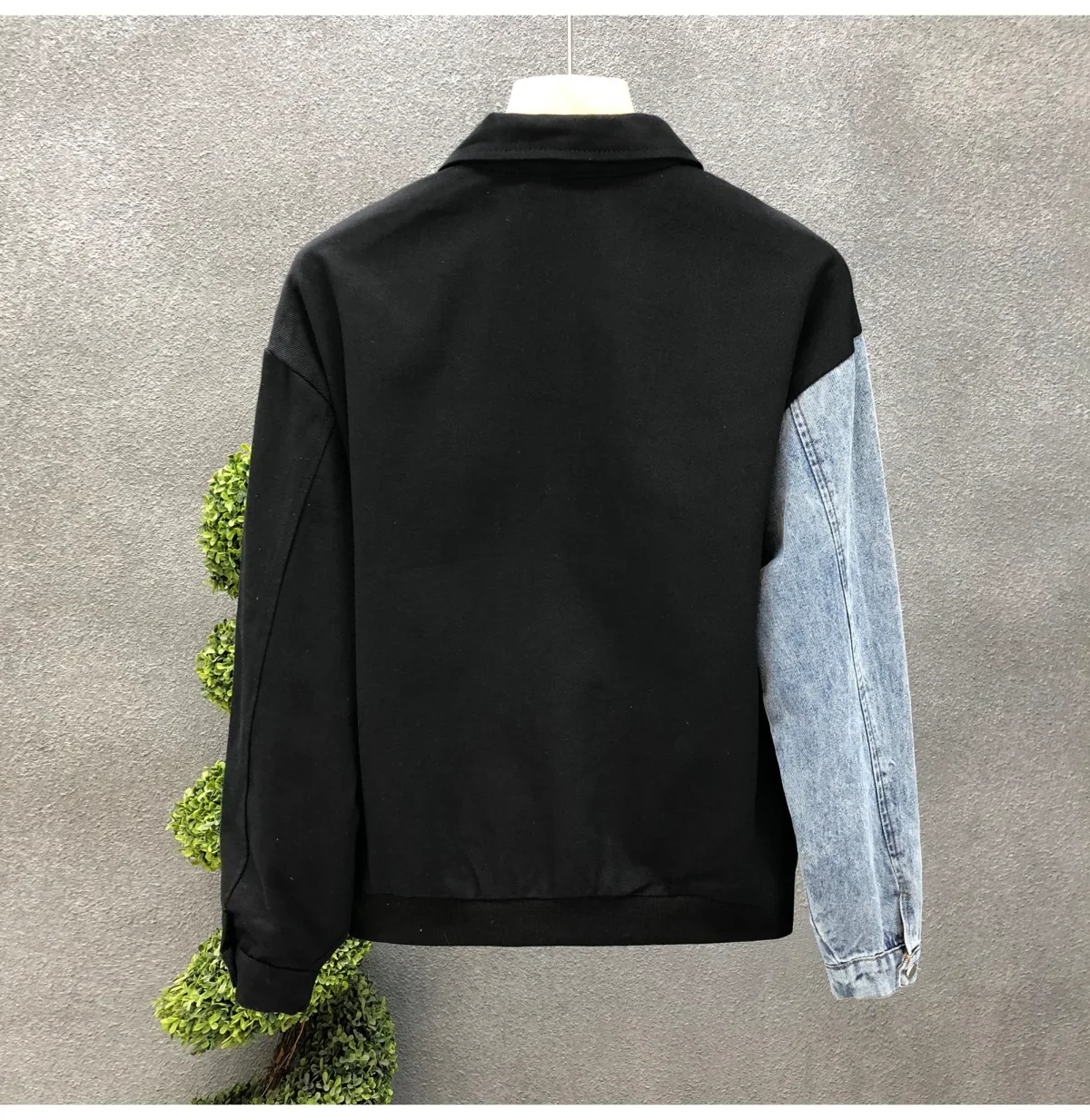 Men's Casual Jackets - Turn-Down Collar Patchwork Button Jacket for Autumn Winter Wear