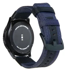 Nylon Sport Watch Strap - 20mm/22mm Adjustable Wristband Bracelet - 20mm (Blue)