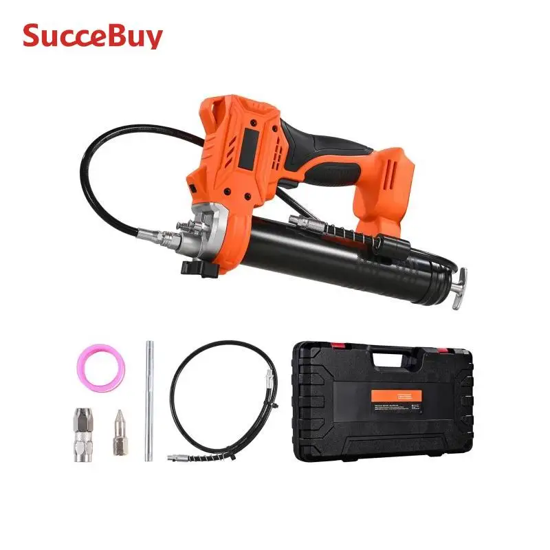 Electric Grease Gun Kit with Long Hose for Vehicles and Machines