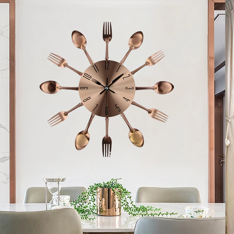 

Kitchen Utensil Appearance Wall Clock Creative Silent Wall Clock House Wall Decoration Home Room Wall Decor Kitchen Wall Clock