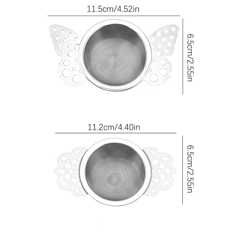 Spice Stainless Steel Tea Strainer With Drip Bowl Easy Clean Loose Leaf Traditional Hanging Herbal Double Ear Infuser Filter tea infuser tea strainer