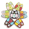 50PCS Mixed Apples Ladybug Buttons Wood 2 Holes Painted Ladybirds Cartoon Button Embellishments Scrapbooking Wooden Buttons 6