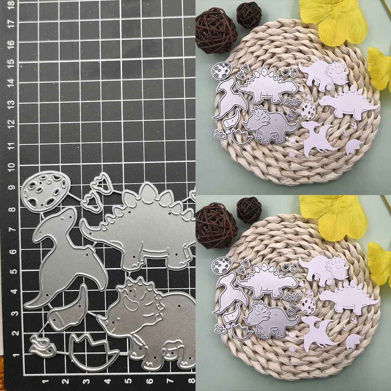 Dinosaur Metal Cutting Dies Stencil Scrapbooking Diy Album Stamp Paper Card Embossing Decor Craft Knife Mould