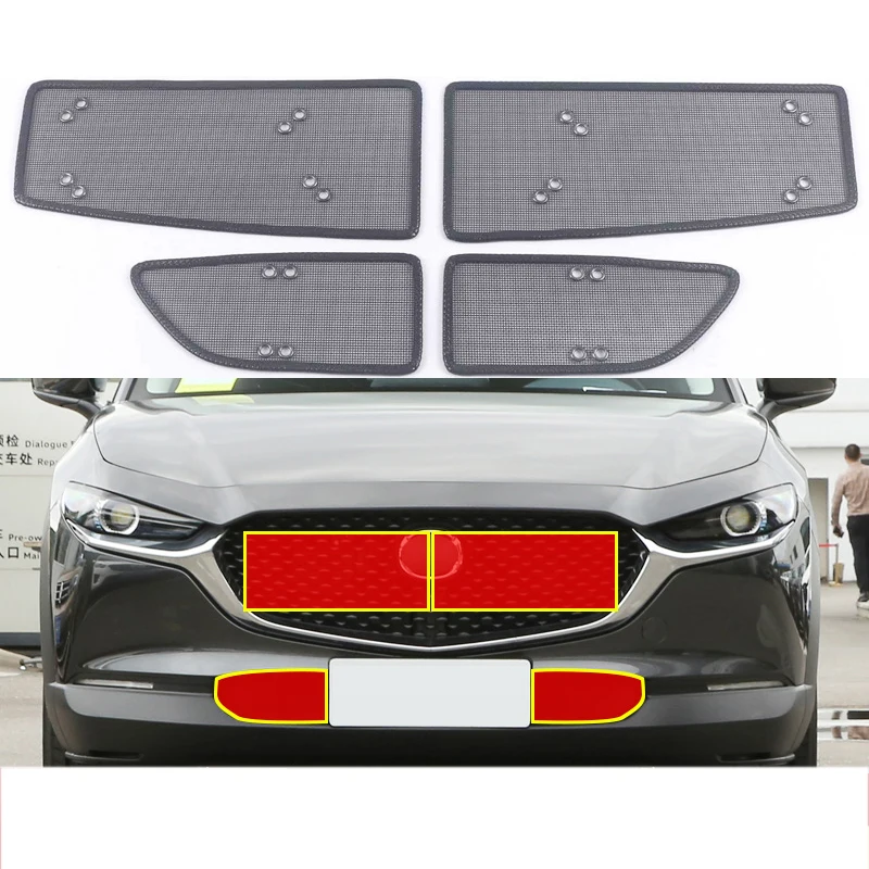 Car Front Grill Mesh Protect Antiinsect Protect Cover for Mazda Cx30 2020 2021 2022 2023 Cx30