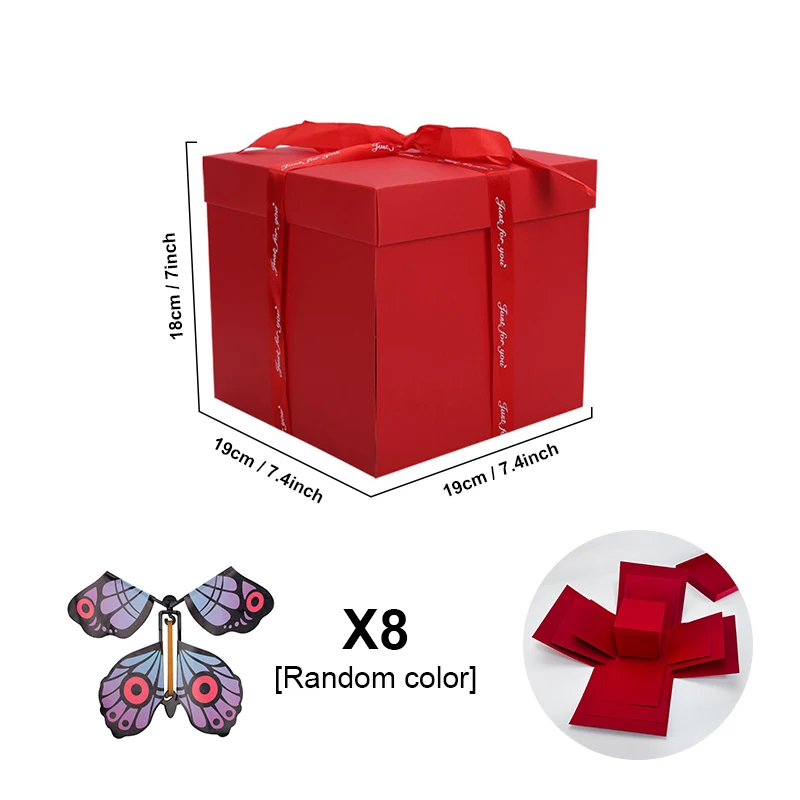 Butterfly Explosion Box Gift DIY Snacks Gift Box Mystery Surprise Explosion  Box Valentines Day Gift Photo Album Box for Birthday - AliExpress